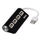 USB šakotuvas Hama 00012177, USB 2.0 x 4, juoda kaina ir informacija | Adapteriai, USB šakotuvai | pigu.lt