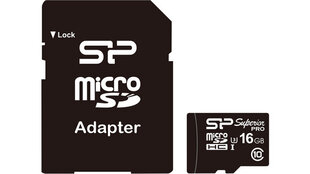 Silicon Power SP016GBSTHDU3V10 MicroSD 16GB цена и информация | Карты памяти для телефонов | pigu.lt