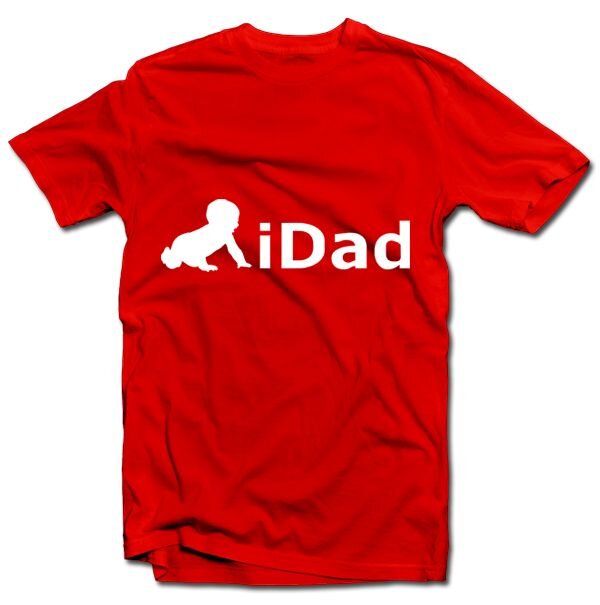 Marškinėliai "iDad" kaina ir informacija | Originalūs marškinėliai | pigu.lt