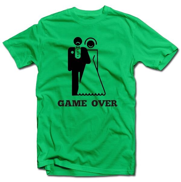 Marškinėliai "GAME OVER" kaina ir informacija | Originalūs marškinėliai | pigu.lt