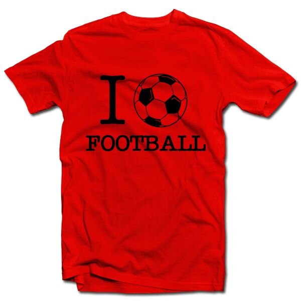 Marškinėliai "I love football" цена и информация | Originalūs marškinėliai | pigu.lt