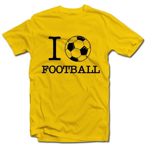 Marškinėliai "I love football" kaina ir informacija | Originalūs marškinėliai | pigu.lt