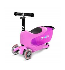 Triratis paspirtukas Micro Mini2go Deluxe - Pink kaina ir informacija | Paspirtukai | pigu.lt