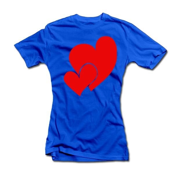 Moteriški marškinėliai "Širdelės" kaina ir informacija | Originalūs marškinėliai | pigu.lt