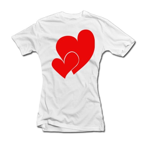 Moteriški marškinėliai "Širdelės" kaina ir informacija | Originalūs marškinėliai | pigu.lt