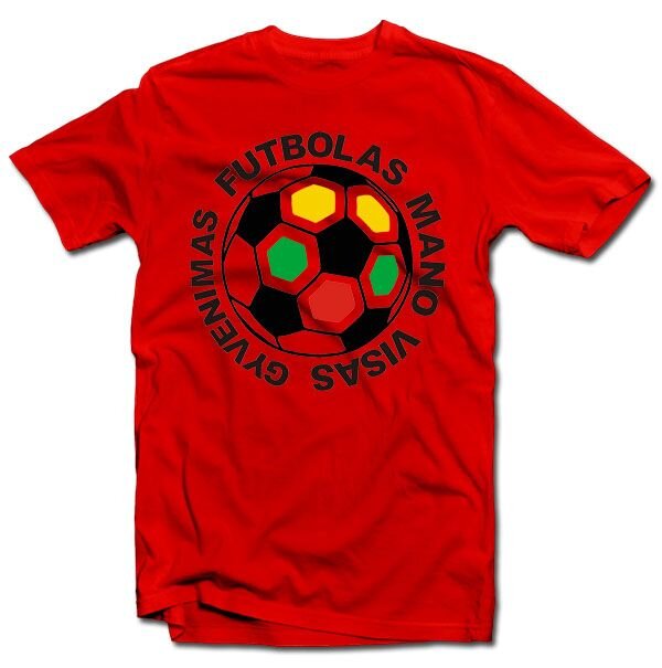 Marškinėliai "Futbolas mano gyvenimas" kaina ir informacija | Originalūs marškinėliai | pigu.lt