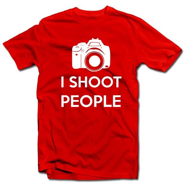 Marškinėliai "I shoot people" kaina ir informacija | Originalūs marškinėliai | pigu.lt