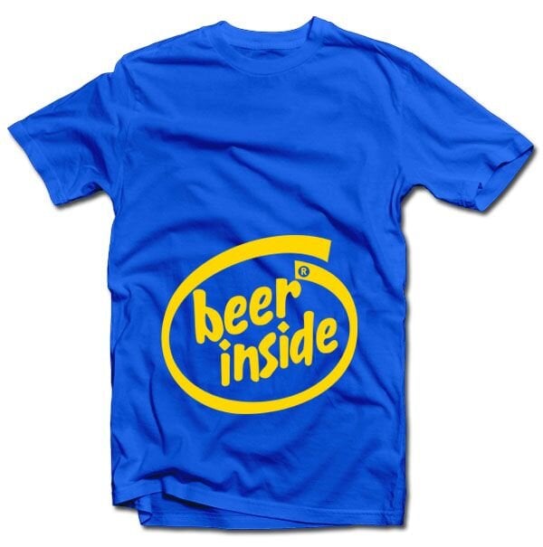 Marškinėliai "Beer inside" kaina ir informacija | Originalūs marškinėliai | pigu.lt