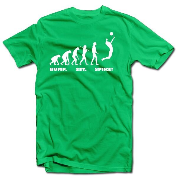 Marškinėliai "Tinklinio evoliucija" kaina ir informacija | Originalūs marškinėliai | pigu.lt