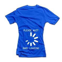 Moteriški marškinėliai "Baby loading" kaina ir informacija | Originalūs marškinėliai | pigu.lt