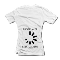 Женская футболка "Baby loading" цена и информация | Оригинальные футболки | pigu.lt