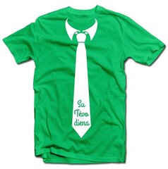 Marškinėliai Tėvo dienos kaklaraištis, žali kaina ir informacija | Originalūs marškinėliai | pigu.lt
