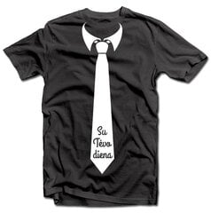 Marškinėliai Tėvo dienos kaklaraištis, juodi kaina ir informacija | Originalūs marškinėliai | pigu.lt