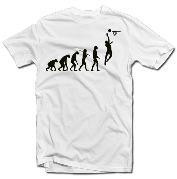Marškinėliai "Krepšinio evoliucija" kaina ir informacija | Originalūs marškinėliai | pigu.lt