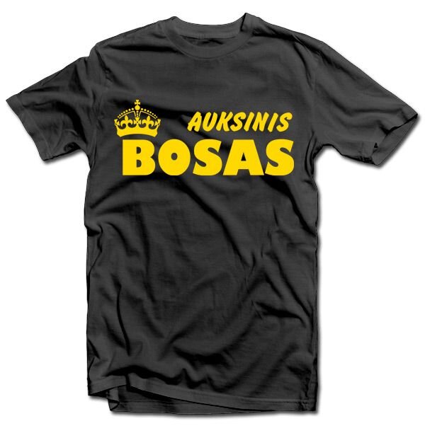 Marškinėliai "Auksinis bosas" kaina ir informacija | Originalūs marškinėliai | pigu.lt