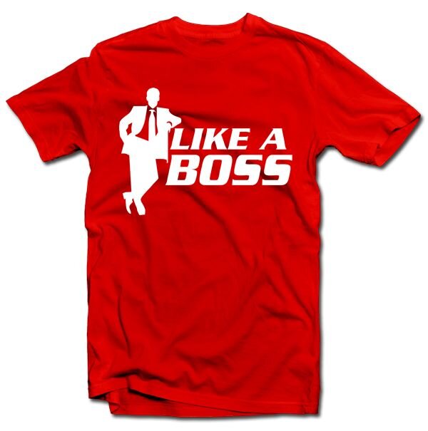 Marškinėliai "Like a boss" kaina ir informacija | Originalūs marškinėliai | pigu.lt
