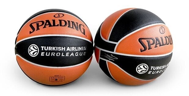 Krepšinio kamuolys Spalding Euroleague TF-500 Replica, 7 dydis цена и информация | Krepšinio kamuoliai | pigu.lt