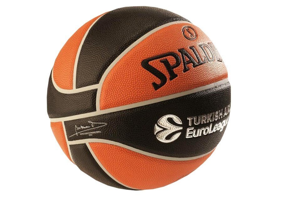 Krepšinio kamuolys Spalding Euroleague TF-500 Replica, 7 dydis цена и информация | Krepšinio kamuoliai | pigu.lt