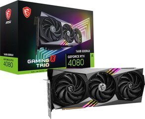 MSI GeForce RTX 4080 16GB Gaming X Trio kaina ir informacija | Vaizdo plokštės (GPU) | pigu.lt