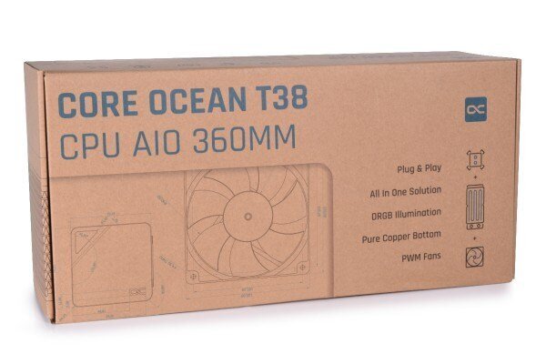 Alphacool Core Ocean T38 AIO 360mm цена и информация | Procesorių aušintuvai | pigu.lt