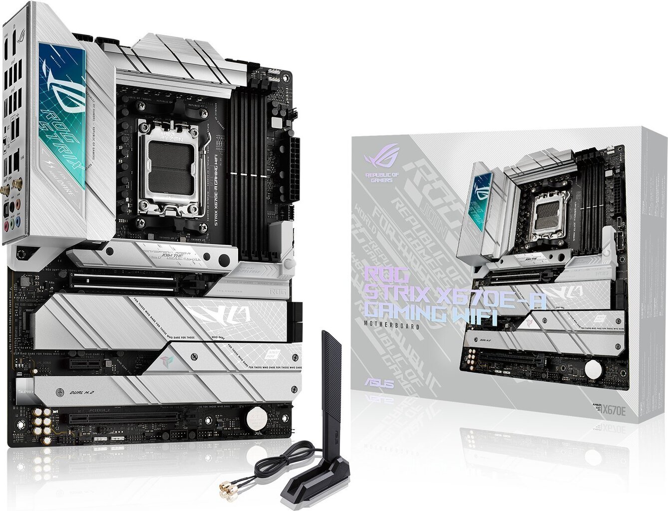 Asus ROG Strix X670E-A Gaming WIFI (Socket AM5) DDR5 ATX kaina ir informacija | Pagrindinės plokštės | pigu.lt