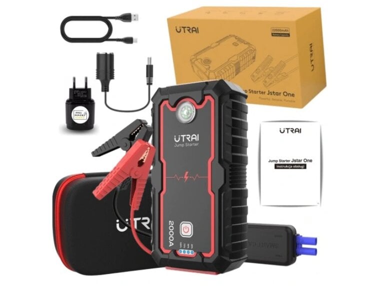 BOOSTER JUMP STARTER GALINGAS GREITO ĮKROVIMO 22000mAH 2000A kaina ir informacija | Akumuliatorių krovikliai | pigu.lt