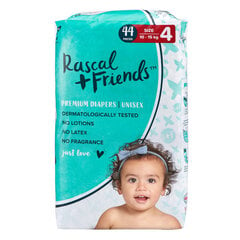 Подгузники Rascal and Friends размер 4 (10-15кг), 44 шт. цена и информация | Подгузники | pigu.lt