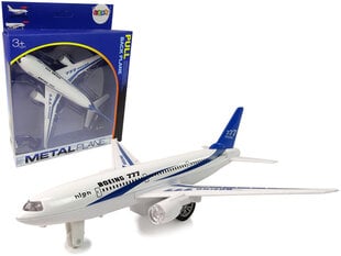 Žaislinis keleivinis lėktuvas Boeing 777 White Propulsion Lean Toys, baltas/mėlynas цена и информация | Игрушки для мальчиков | pigu.lt