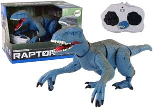 Dinozauras leidžiantis garsus ir šviesos efektus, valdomas nuotoliniu būdu, Raptor, mėlyna kaina ir informacija | Žaislai berniukams | pigu.lt