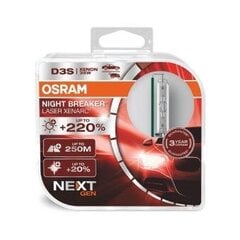 Osram D3S ksenono lempa Night Breaker Laser +200% 2 vnt. kaina ir informacija | Automobilių lemputės | pigu.lt