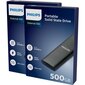 Philips External PHSSDEXT500GG kaina ir informacija | Išoriniai kietieji diskai (SSD, HDD) | pigu.lt