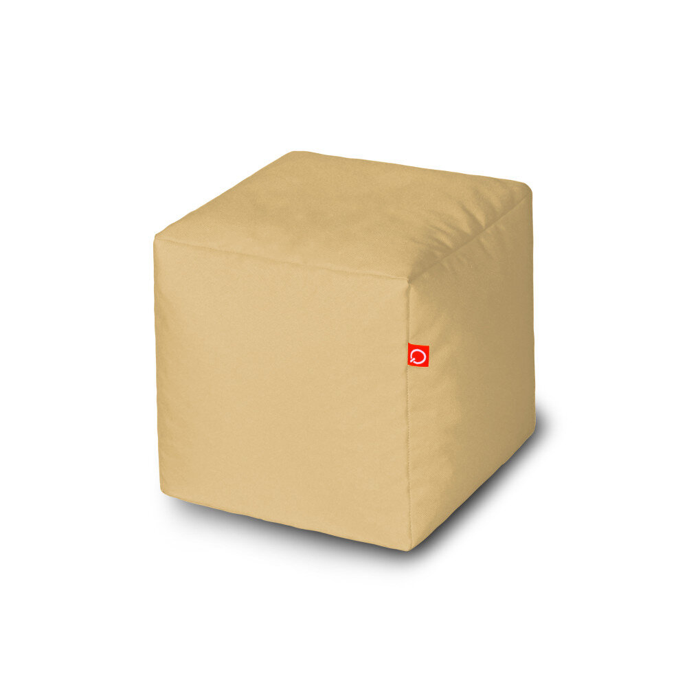 Pufas Qubo™ Cube 25 Latte Pop Fit, smėlio spalvos цена и информация | Sėdmaišiai ir pufai | pigu.lt