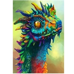 Алмазная мозаика голова дракона Спрингос, 40х30 см цена и информация | Алмазная мозаика | pigu.lt