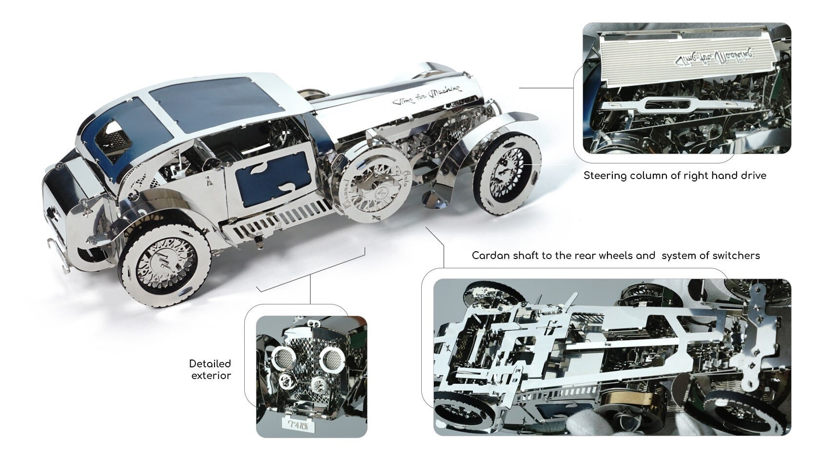 Kontstruktorius Time For Machine Luxury Roadster kaina ir informacija | Konstruktoriai ir kaladėlės | pigu.lt