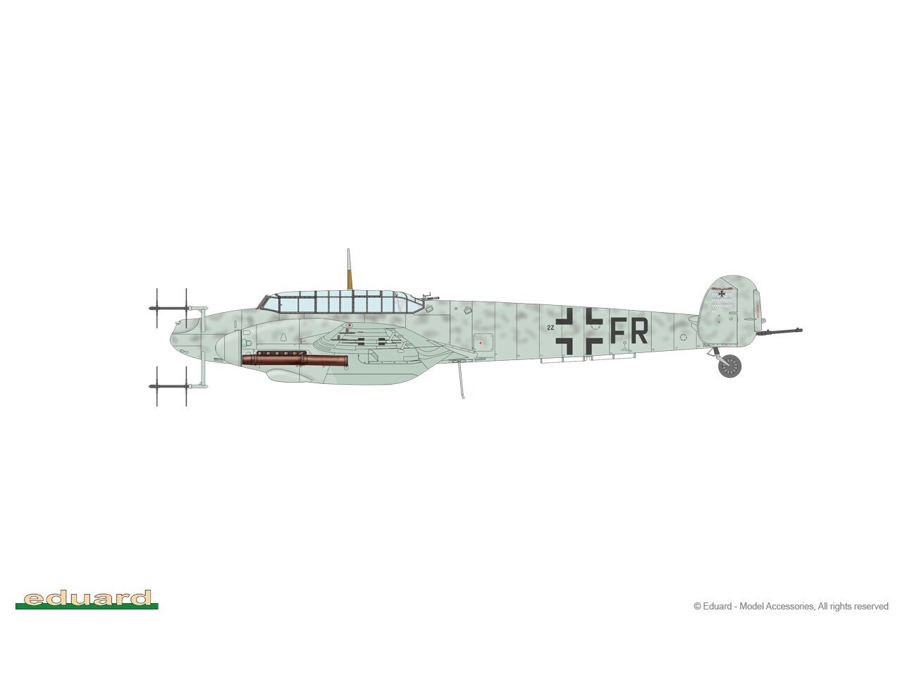 Surenkamas modelis Eduard Messerschmitt Bf 110G-4 Weekend Edition, 1/72, 7465 kaina ir informacija | Konstruktoriai ir kaladėlės | pigu.lt