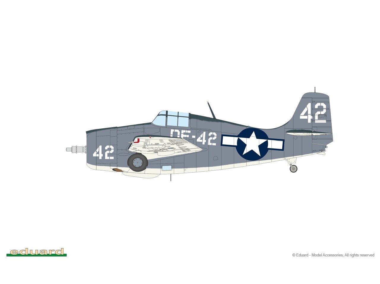 Surenkamas modelis Eduard Grumman F4F-4 Wildcat early ProfiPack Edition, 1/48, 82202 kaina ir informacija | Konstruktoriai ir kaladėlės | pigu.lt