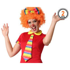 Галстук Разноцветный Лента Паяц 2 Предметы набор цена и информация | Карнавальные костюмы | pigu.lt