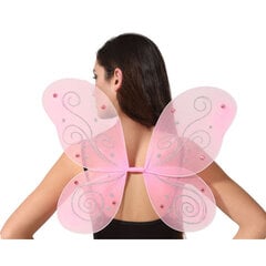 Plaštakės sparnai 48x37 cm, Rožinė kaina ir informacija | Karnavaliniai kostiumai | pigu.lt