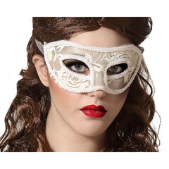 Venecijos kaukė Nėriniai, balta 17 x 7 cm kaina ir informacija | Karnavaliniai kostiumai | pigu.lt