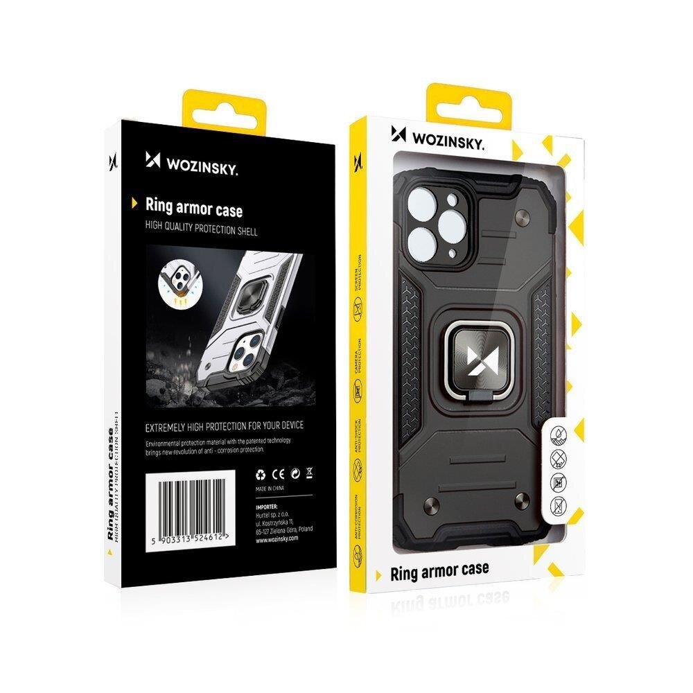 Wozinsky Ring Armor iPhone 14 Max Black kaina ir informacija | Telefono dėklai | pigu.lt