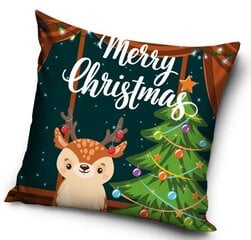 Kalėdinis pagalvės užvalkalas, 40x40 cm kaina ir informacija | Dekoratyvinės pagalvėlės ir užvalkalai | pigu.lt
