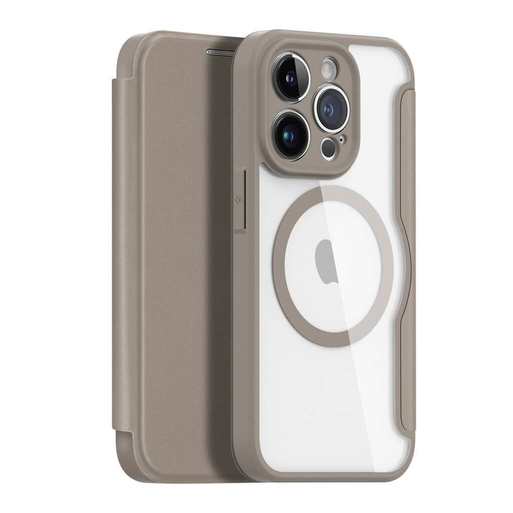 Dux Ducis Skin X Pro iPhone 14 Pro MagSafe magnetic flip beige цена и информация | Telefono dėklai | pigu.lt