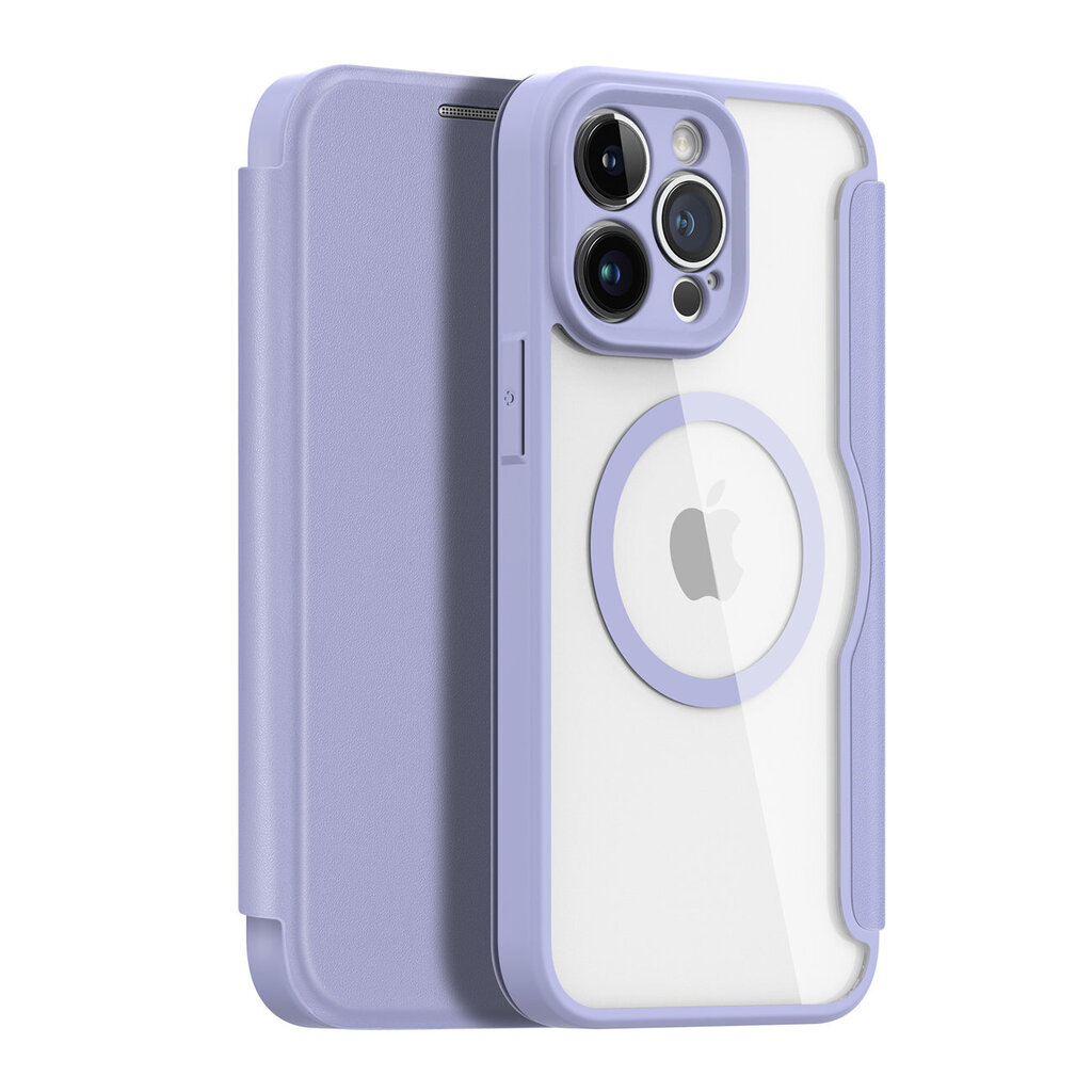 Dux Ducis Skin X Pro iPhone 14 Pro Max Magnetic MagSafe Flip Purple kaina ir informacija | Telefono dėklai | pigu.lt