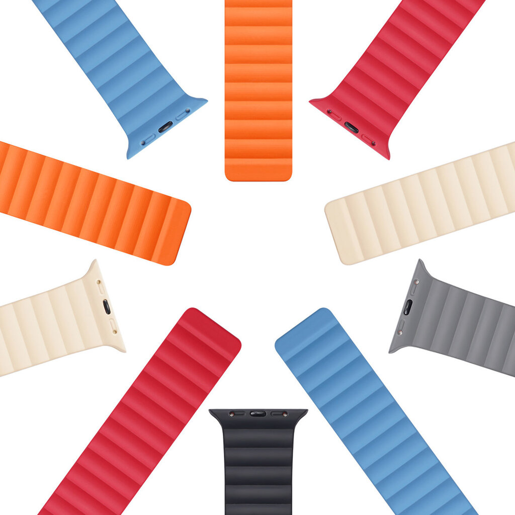 Dux Ducis Magnetic Strap Black/Orange kaina ir informacija | Išmaniųjų laikrodžių ir apyrankių priedai | pigu.lt