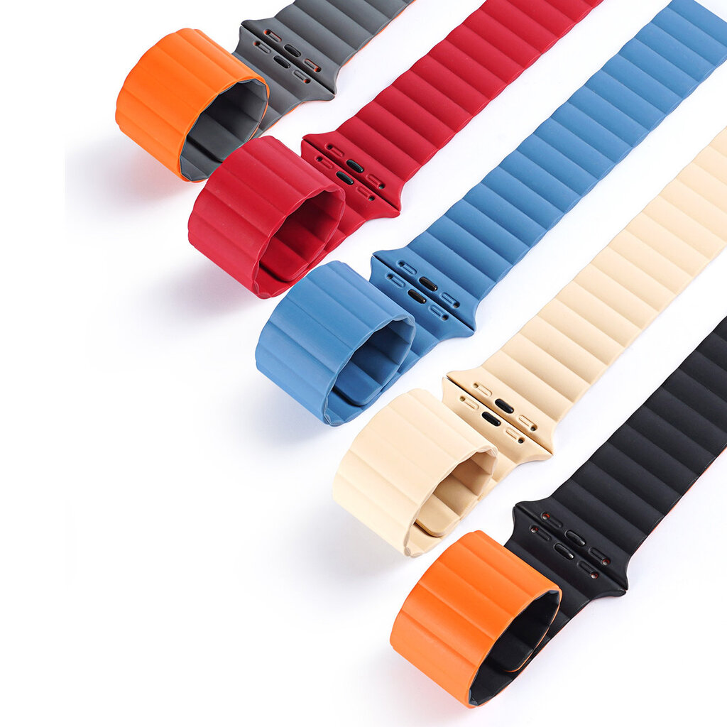 Dux Ducis Magnetic Strap Black/Orange kaina ir informacija | Išmaniųjų laikrodžių ir apyrankių priedai | pigu.lt