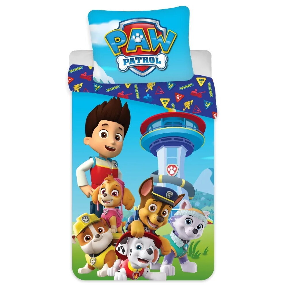 Viengulis patalynės komplektas Paw Patrol, 2 dalių kaina ir informacija | Patalynė kūdikiams, vaikams | pigu.lt