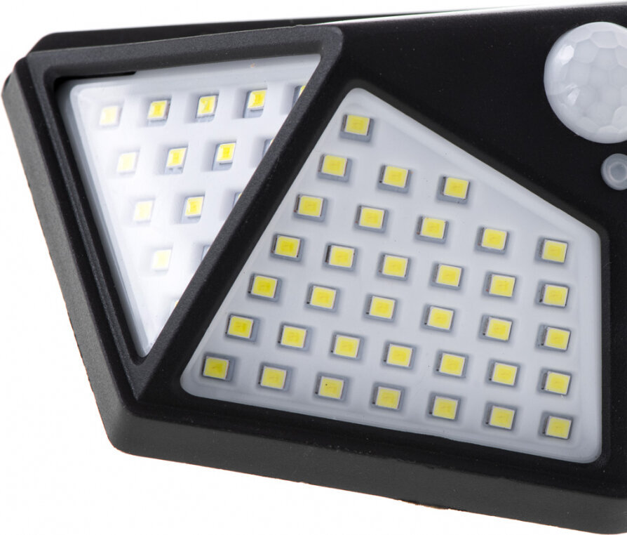 Saulės šviestuvas 100 LED, juodas kaina ir informacija | Lauko šviestuvai | pigu.lt