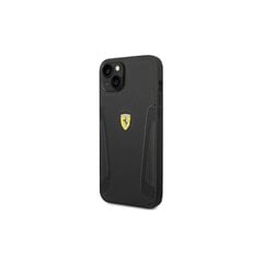Ferrari iPhone 14 6,1&quot; FEHCP14SRBUK black HC Leather Stamp Sides kaina ir informacija | Telefono dėklai | pigu.lt
