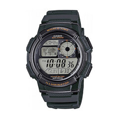 Laikrodis vyrams Casio World Time Illuminator - 5 Alarms, 10 Year battery (Ø 43 mm) kaina ir informacija | Vyriški laikrodžiai | pigu.lt