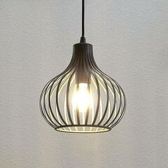 Подвесной светильник Lindby Frances, коричневый, 1 лампочка, Ø 60 см цена и информация | Люстры | pigu.lt
